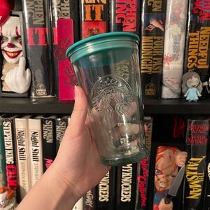 Starbucks Aqua Glass Tumbler